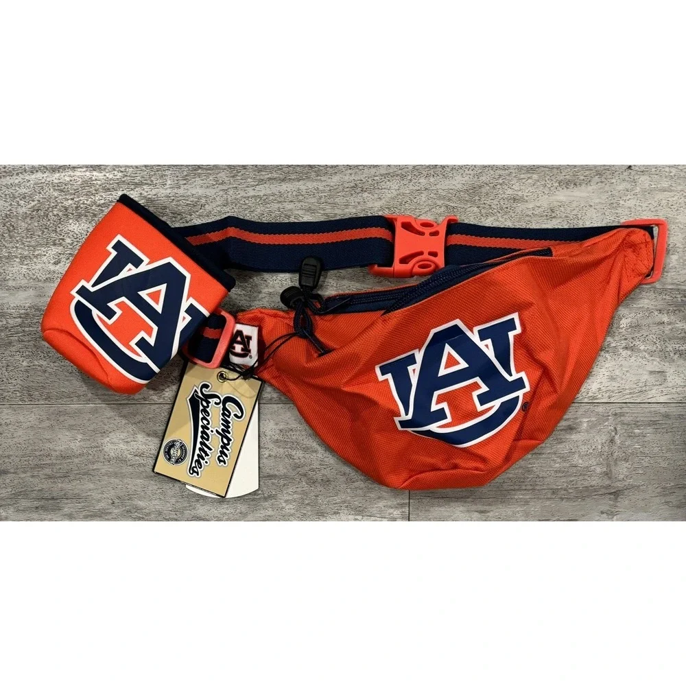 Campus Specialties Auburn University Fanny Pack With Drink Holder Koozie NEW